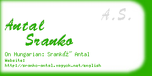 antal sranko business card